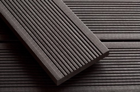 Smartboard Reversible Composite Decking Slate Reeded Brushed Face 500X500